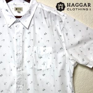 Haggar Palm Tree 🌴 Repeat Print XXL Button Dowm